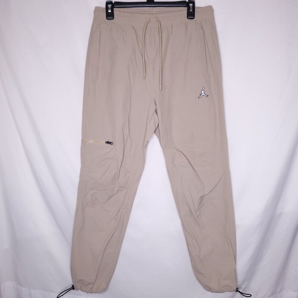 Nike Air Jordan Essentials Woven Pants Mens Medium Beige Jumpman